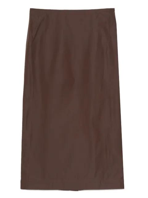 rear-slit midi skirt by ST. AGNI