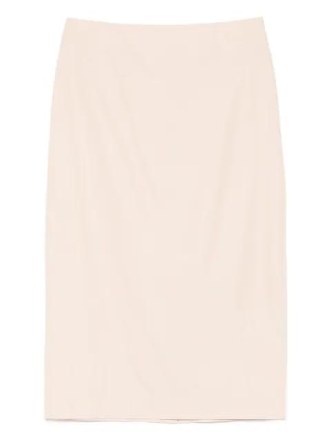 rear-slit midi skirt by ST. AGNI