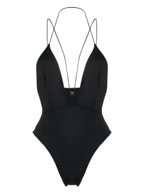 x Ziah Jagger deep-V swimsuit by ST. AGNI