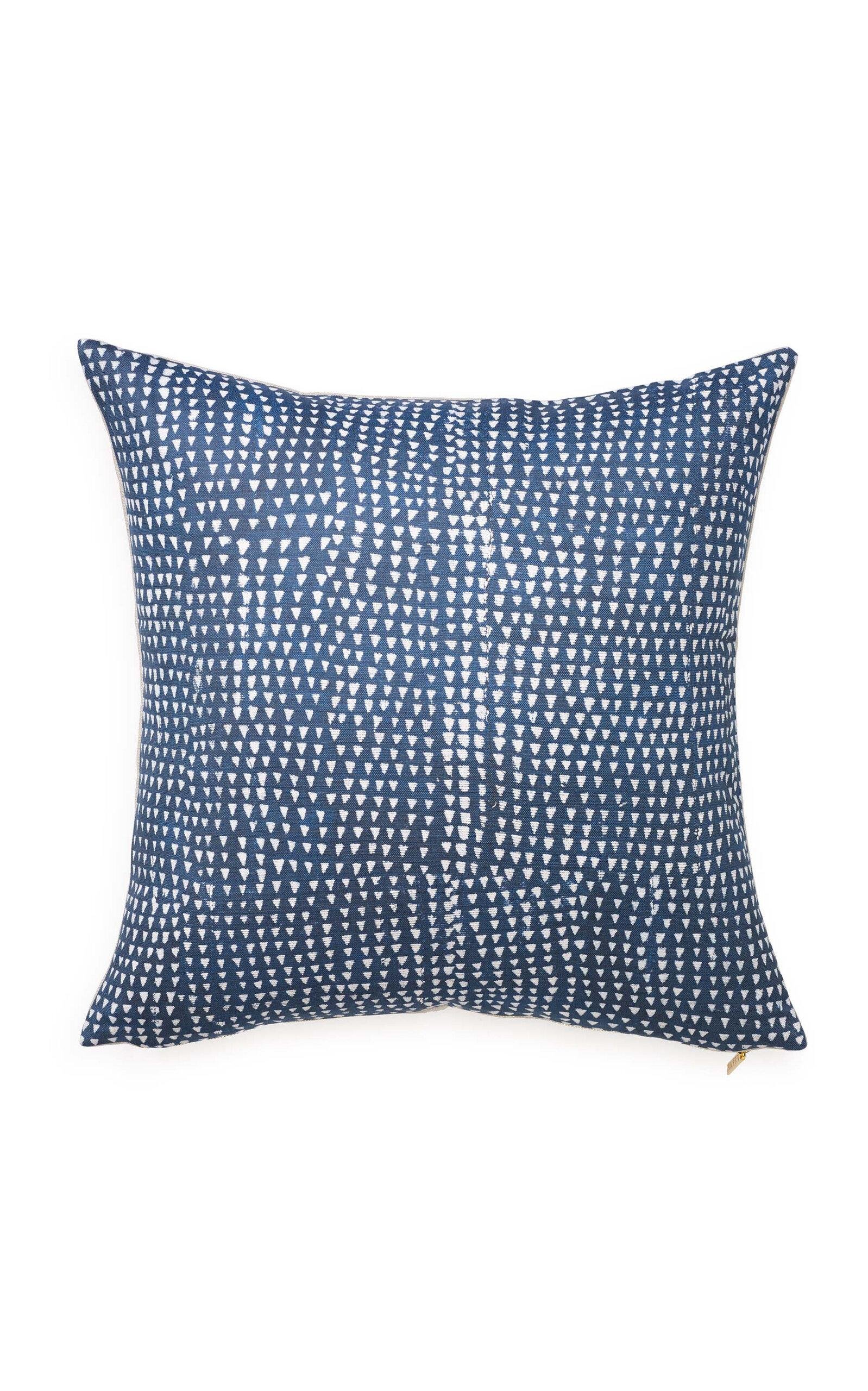 St. Frank - Arrows Linen-Cotton Pillow - Blue - Moda Operandi by ST. FRANK