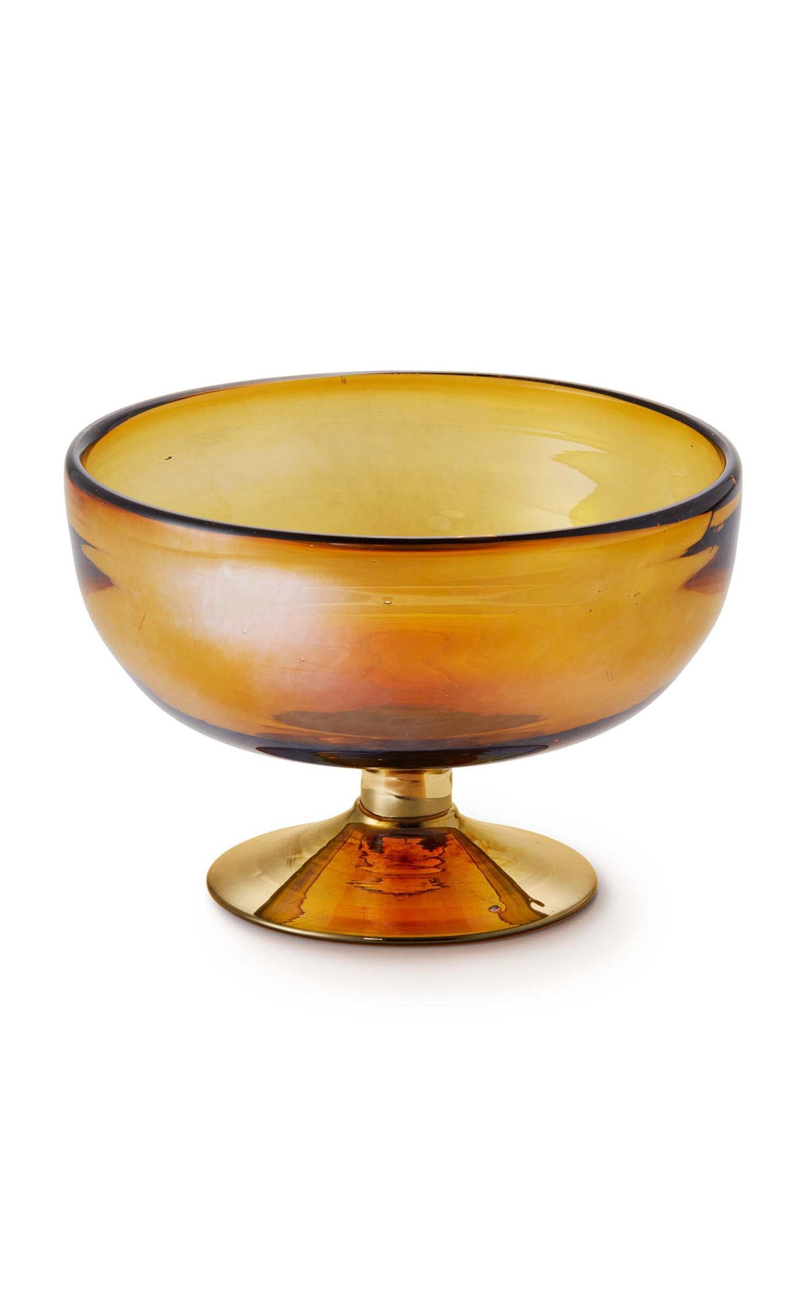 St. Frank - Glass Footed Bowl - Brown - Moda Operandi by ST. FRANK