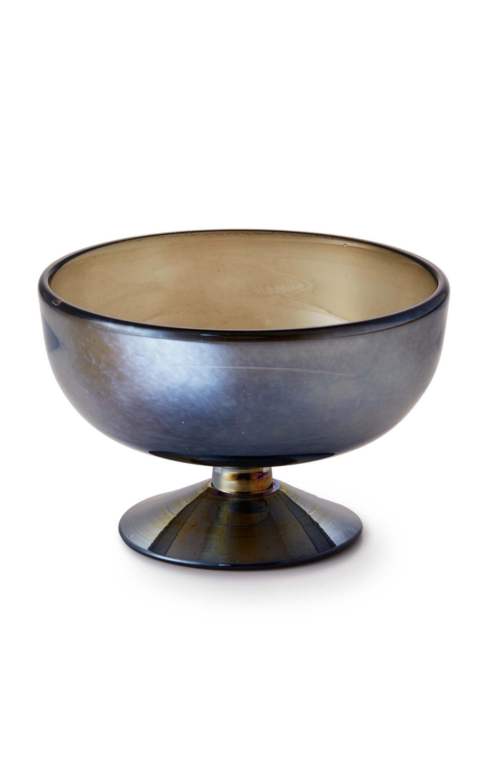 St. Frank - Glass Footed Bowl - Dark Grey - Moda Operandi by ST. FRANK