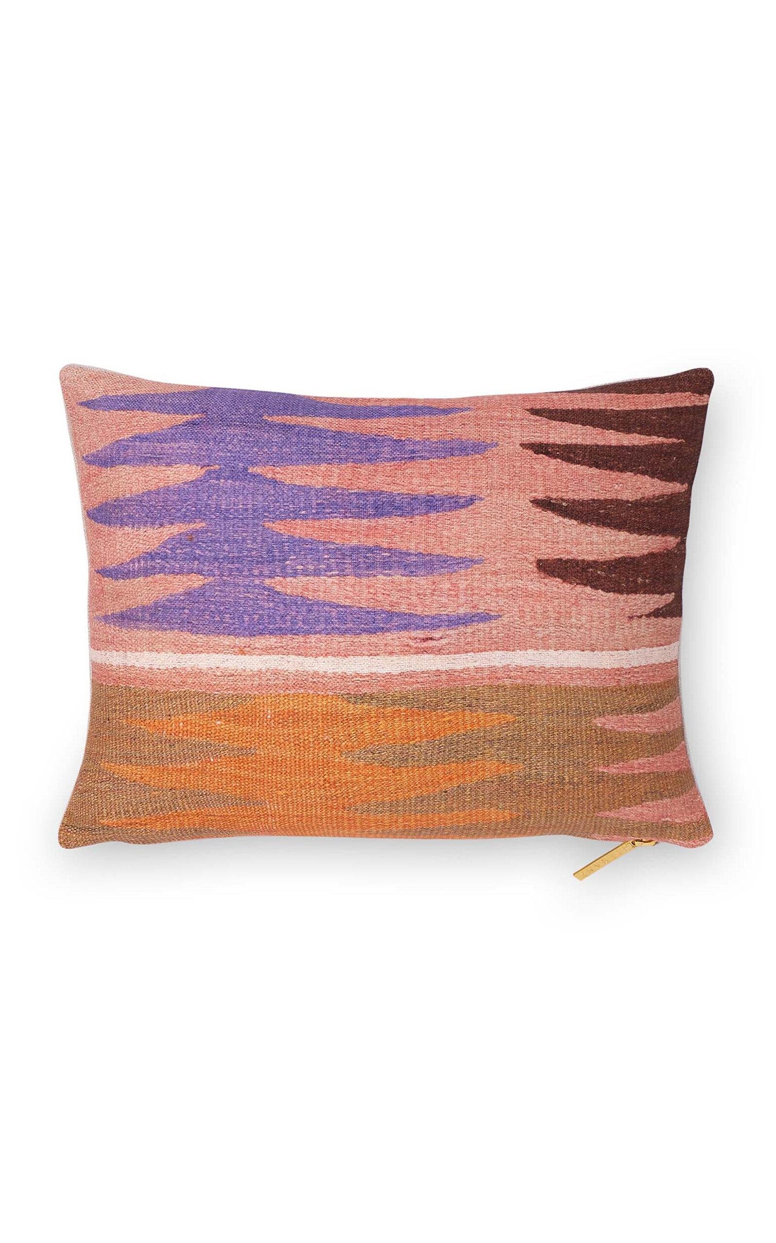 St. Frank - Kilim Shell Feathers Linen-Cotton Pillow - Multi - Moda Operandi by ST. FRANK