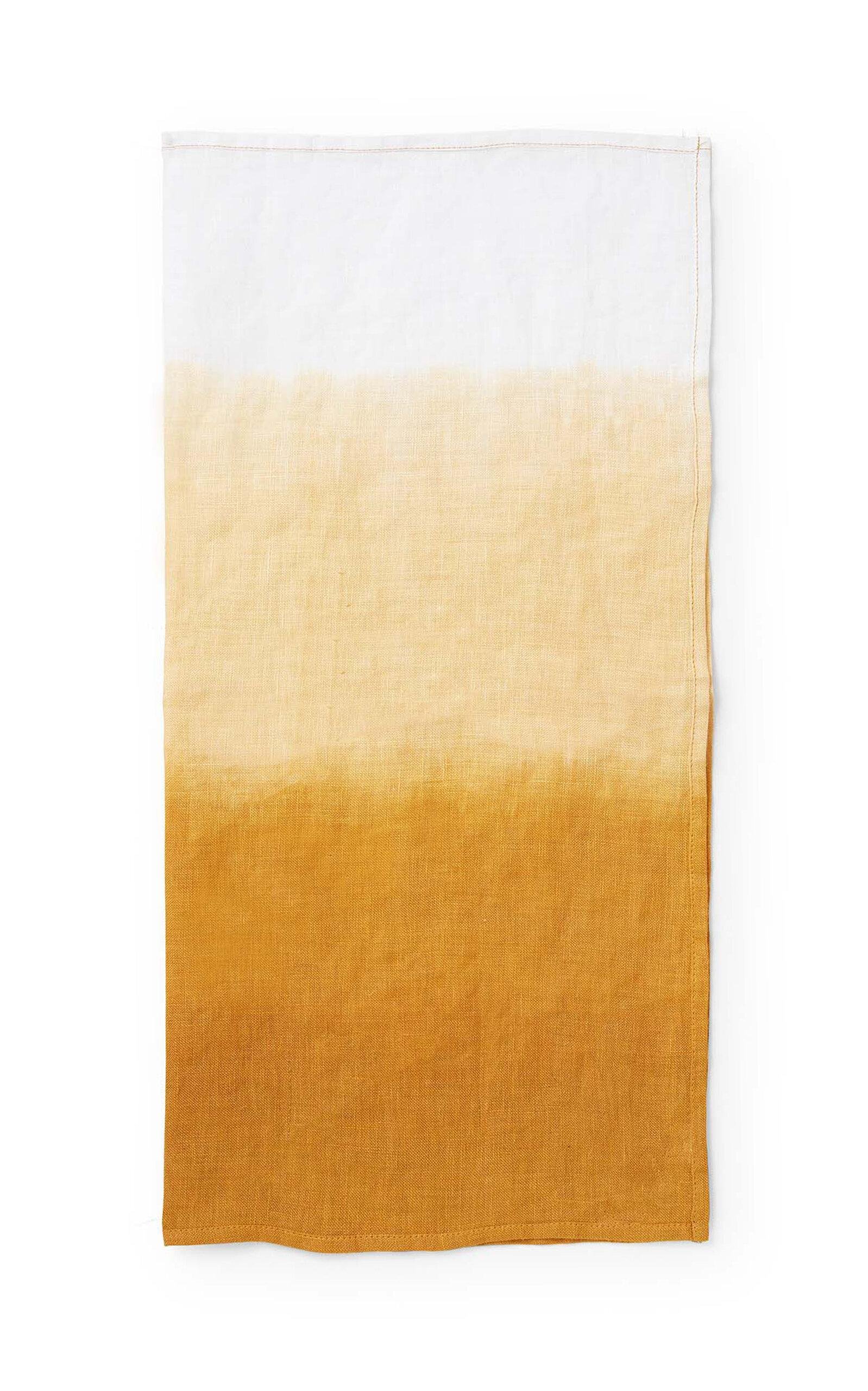 St. Frank - Ombré Linen Napkin - Yellow - Moda Operandi by ST. FRANK