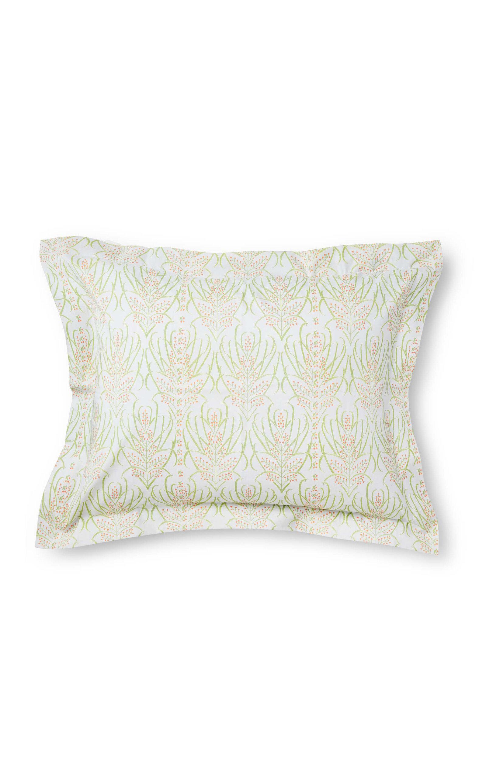 St. Frank - Suzani Vines Cotton Percale Sham Set - Green - Moda Operandi by ST. FRANK