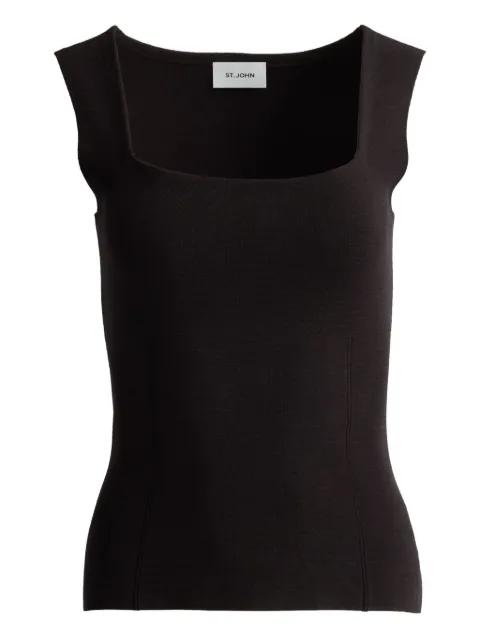 Milano square-neck top by ST. JOHN