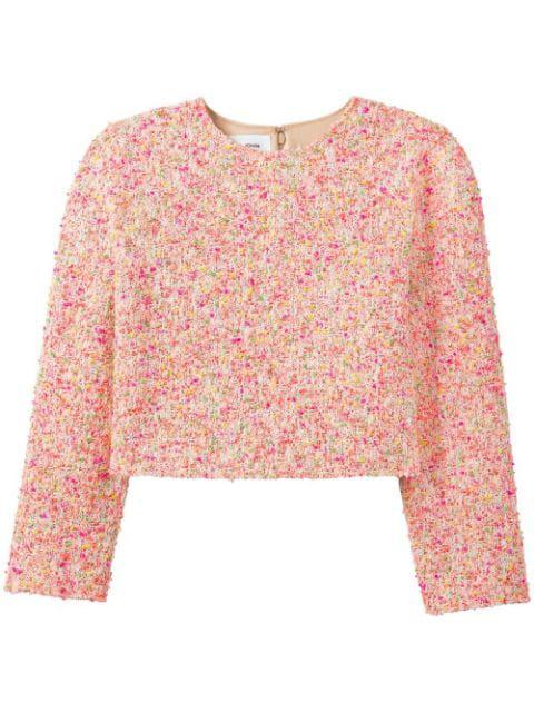 Novelty Textured tweed top by ST. JOHN
