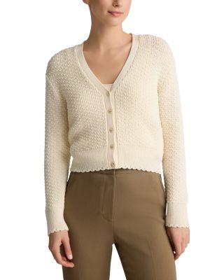 Perle Crepe Knit Cardigan Sweater by ST. JOHN