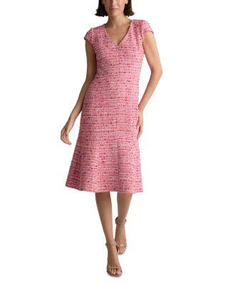 Provence Tweed Cap Sleeve Dress by ST. JOHN