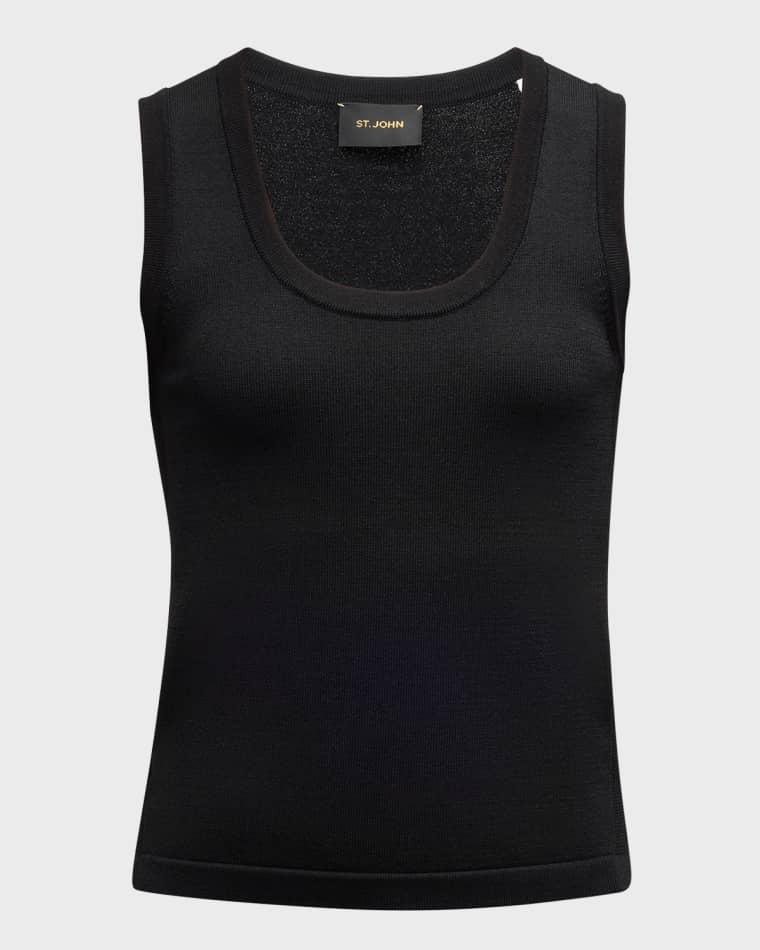 Santiago Knit Scoop-Neck Tank Top by ST. JOHN