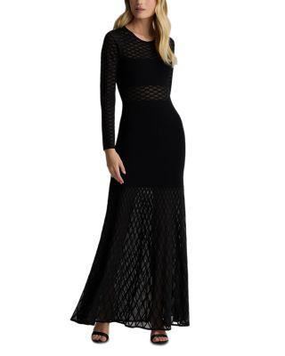 Sheer Treillis Knit Gown by ST. JOHN