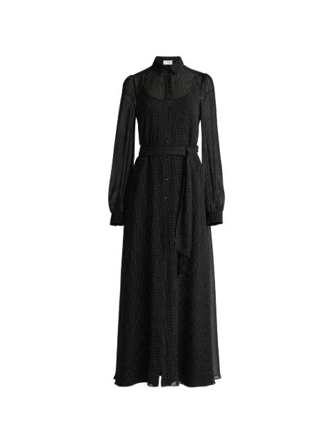 dot printed silk midi dress by ST. JOHN