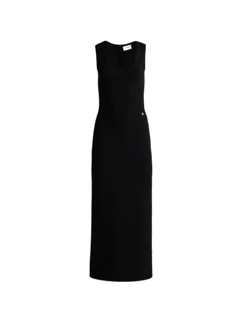scoop-neck logo midi dress by ST. JOHN