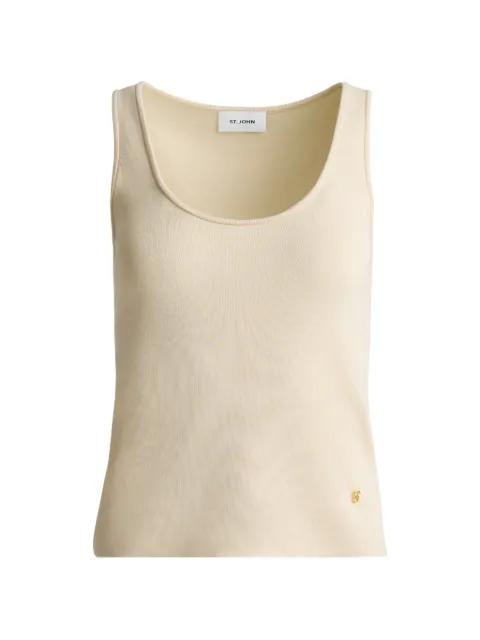 silk knit tank top by ST. JOHN