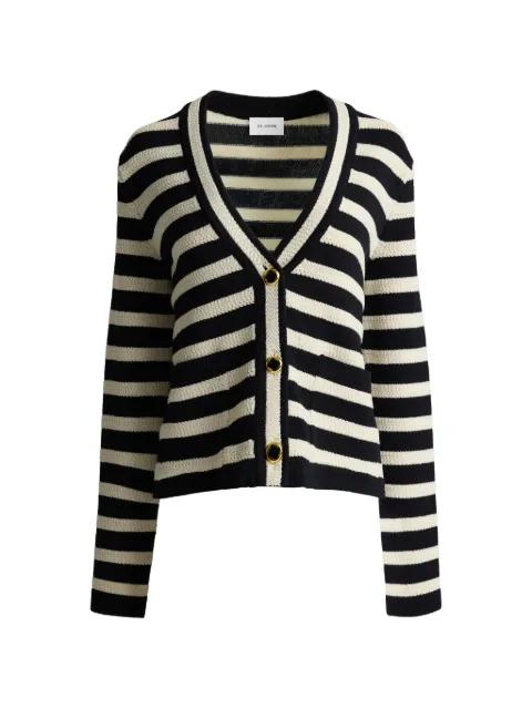 stripe knit cardigan by ST. JOHN