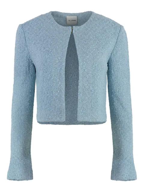 textured cropped jacket by ST. JOHN