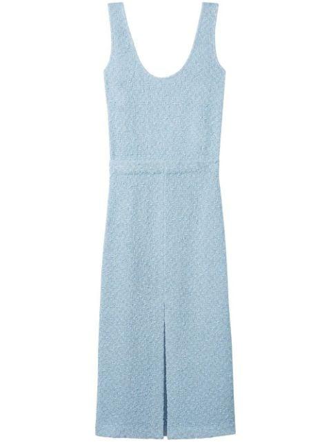 tweed scoop neck dress by ST. JOHN