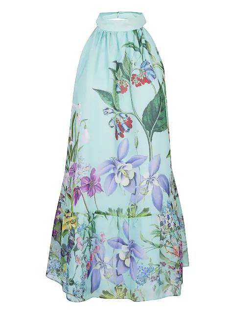 floral-print sleeveless midi dress by ST. PIECE