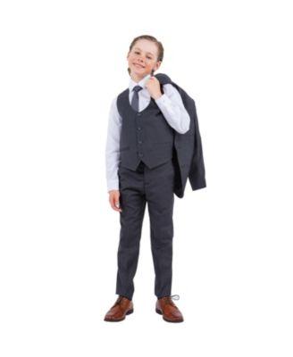 Big Boys Charcoal Grey 5 PC Suits by STACY ADAMS