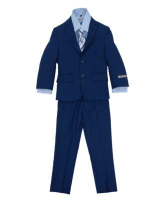 Medium Blue 5 PC Child - Big Boy Suits by STACY ADAMS