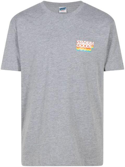 Gradient Logo cotton T-shirt by STADIUM GOODS