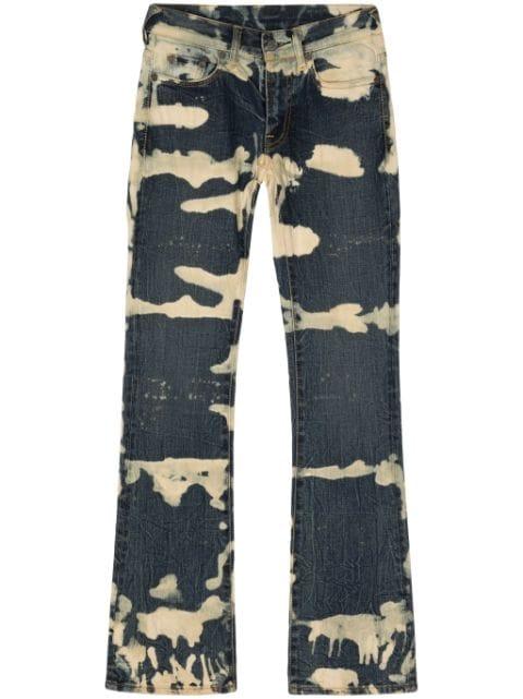 bleached bootcut jeans by STAIN SHADE