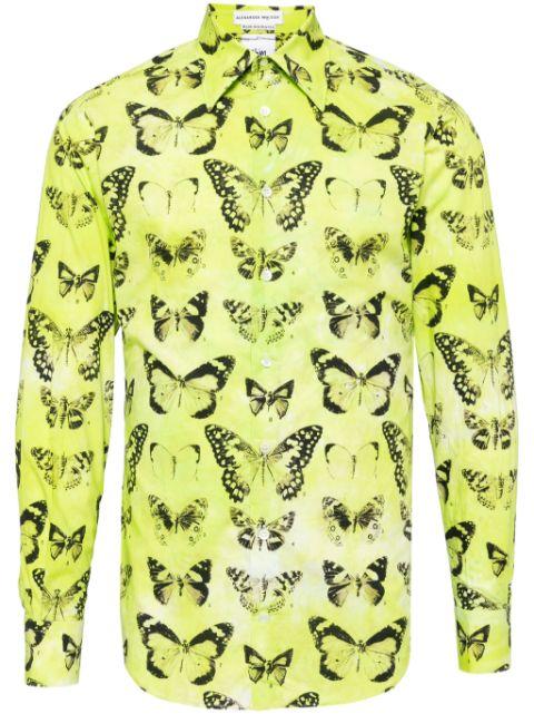 butterfly print cotton shirt by STAIN SHADE