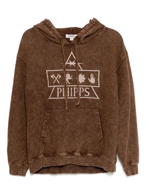 embroidered hoodie by STAIN SHADE