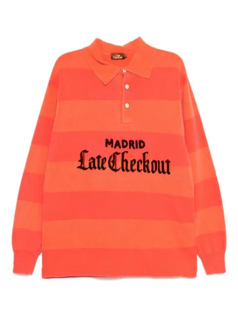 embroidered polo sweatshirt by STAIN SHADE