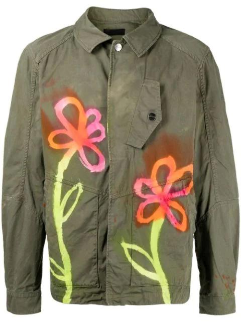 floral button-down jacket by STAIN SHADE