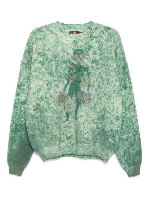 graphic-print jumper by STAIN SHADE