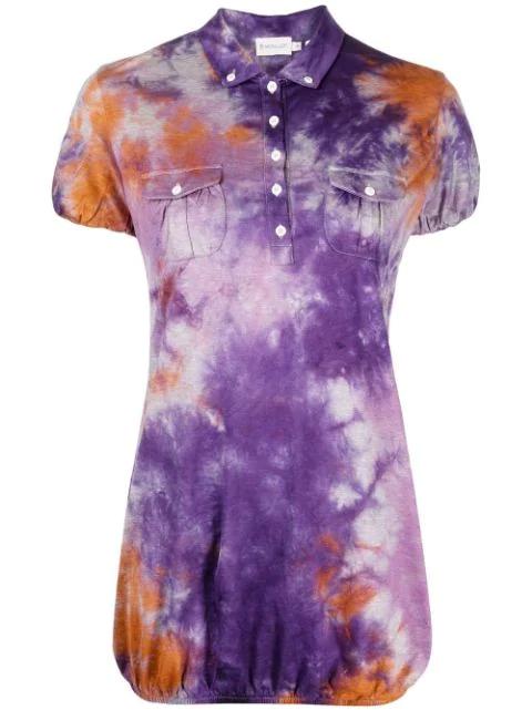 tie-dye print polo top by STAIN SHADE