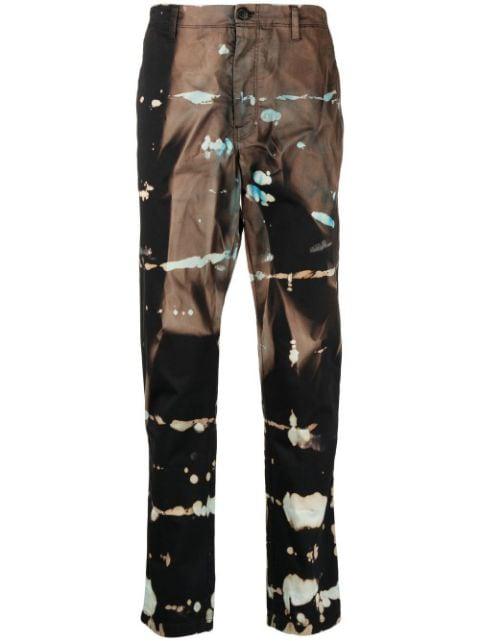 tie-dye straight-leg trousers by STAIN SHADE