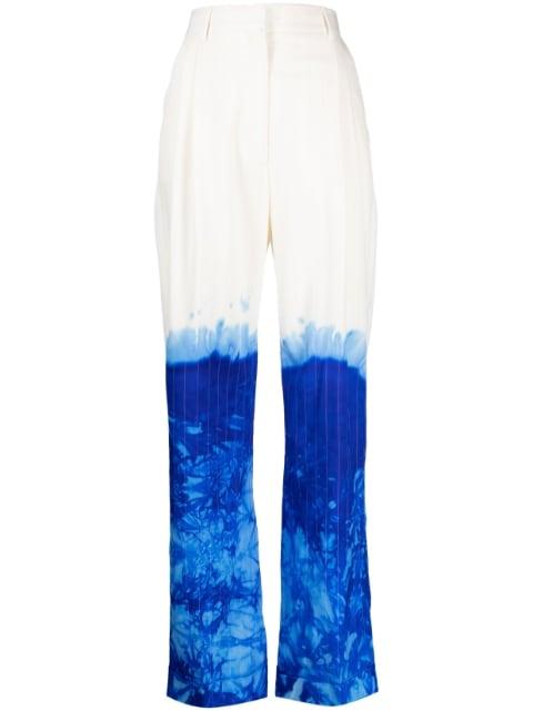tie-dye wool suit trousers by STAIN SHADE