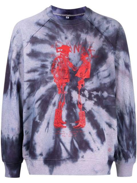 x Hiroshi Fujiwara tie-dye print sweatshirt by STAIN SHADE