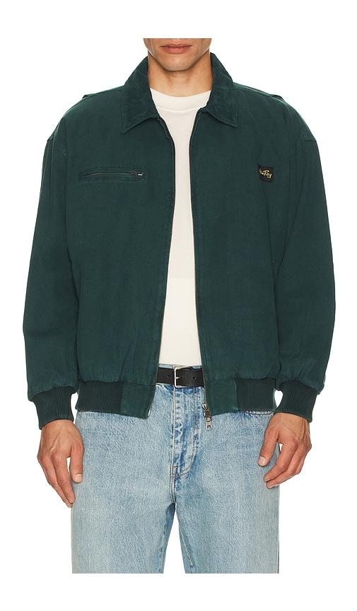 STAN RAY Roughneck Collared Bomber Jacket in Green by STAN RAY