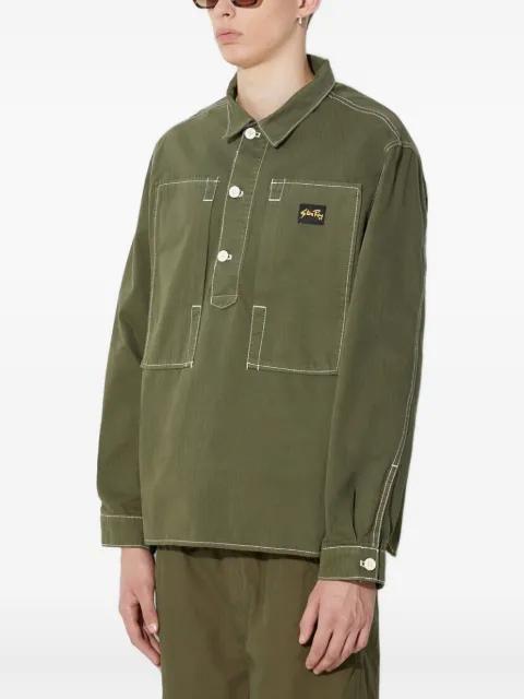 contrast-stitch half-buttoned shirt by STAN RAY