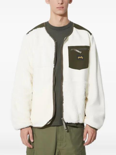 fleece panelled zip-up sweater by STAN RAY
