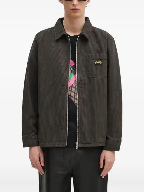 pinstripe zip-front jacket by STAN RAY