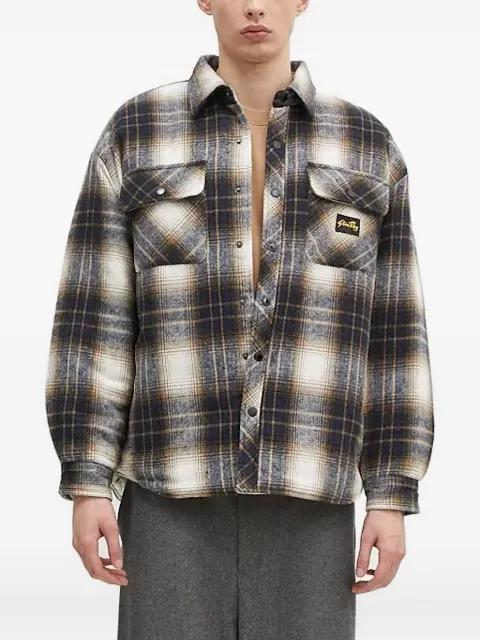plaid-pattern shirt jacket by STAN RAY