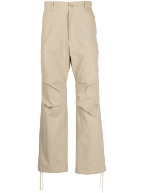 pleat-detail cropped trousers by STANCE