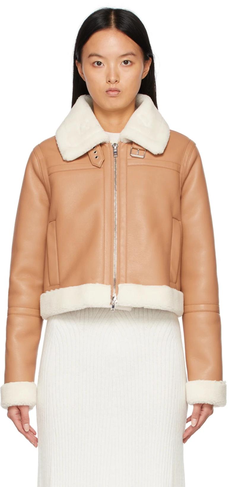 Beige Lorelle Jacket by STAND STUDIO