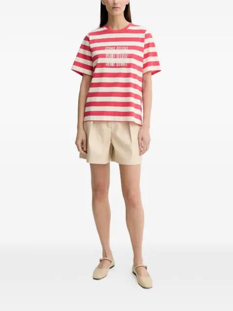 Belen belt-loop pleated shorts by STAND STUDIO