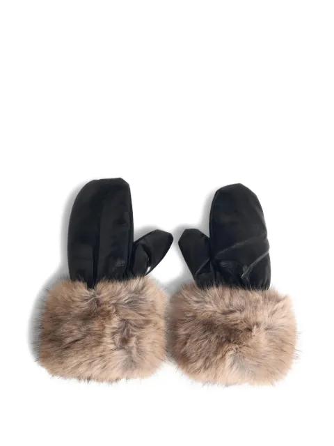 Jane faux-fur gloves by STAND STUDIO