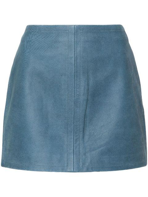 Perla leather miniskirt by STAND STUDIO