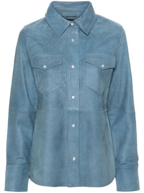 Western leather shirt by STAND STUDIO