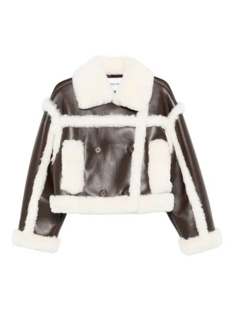 button-fastening shearling jacket by STAND STUDIO