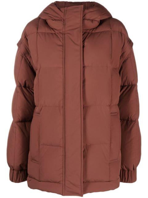 detachable-sleeve padded jacket by STAND STUDIO