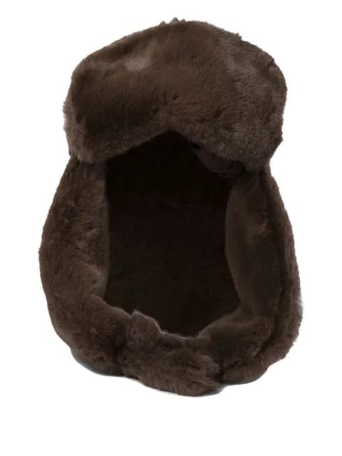 faux-fur trapper hat by STAND STUDIO