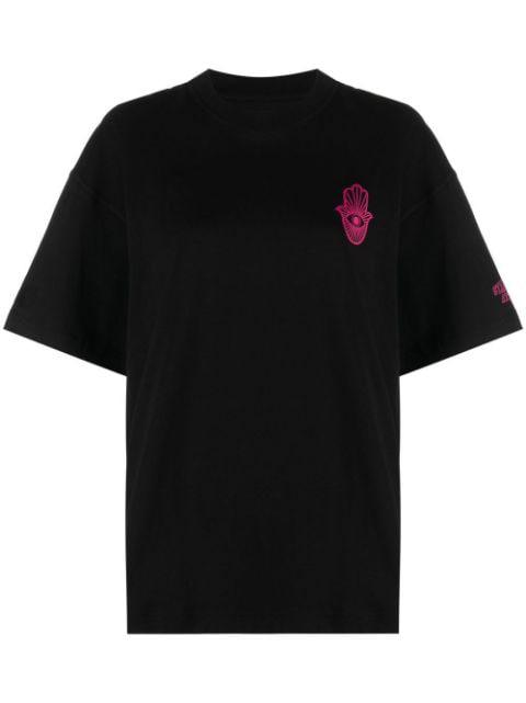 motif-print short-sleeve T-shirt by STAND STUDIO